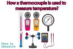 How is a thermocouple used to measure temperature?