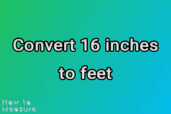 Convert 16 inches to feet
