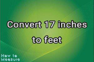Convert 17 inches to feet