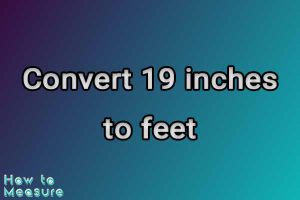 Convert 19 inches to feet