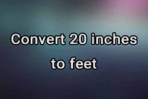 Convert 20 inches to feet