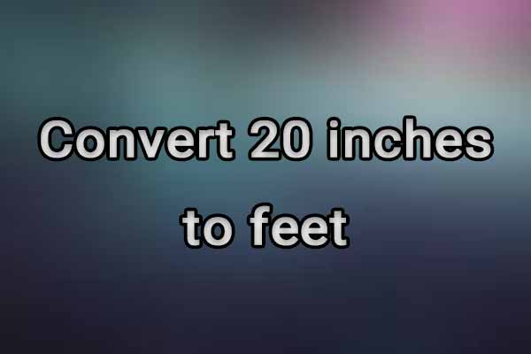 Convert 20 inches to feet