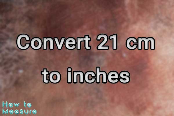 Convert 21 cm to inches.