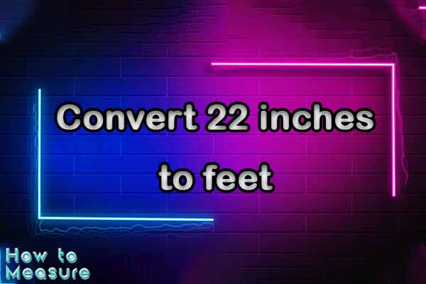 Convert 22 inches to feet