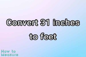 Convert 31 inches to feet