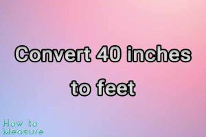 Convert 40 inches to feet