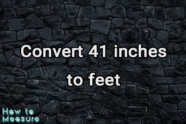 Convert 41 inches to feet