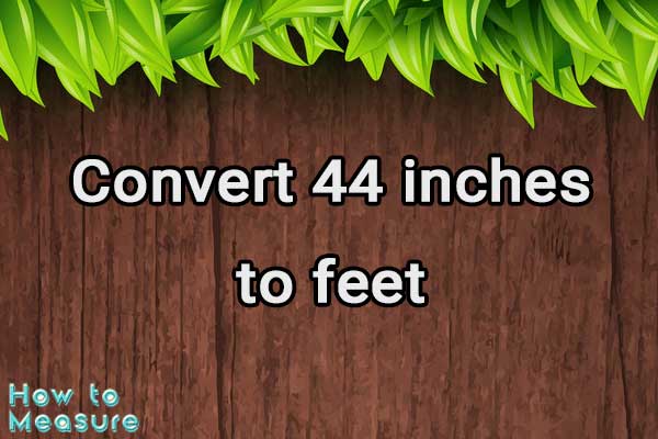 Convert 44 inches to feet