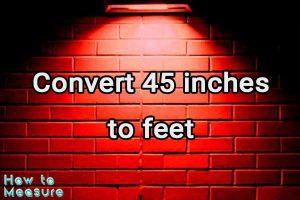 Convert 45 inches to feet