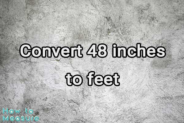 Convert 48 inches to feet