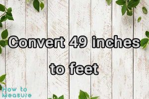 Convert 49 inches to feet