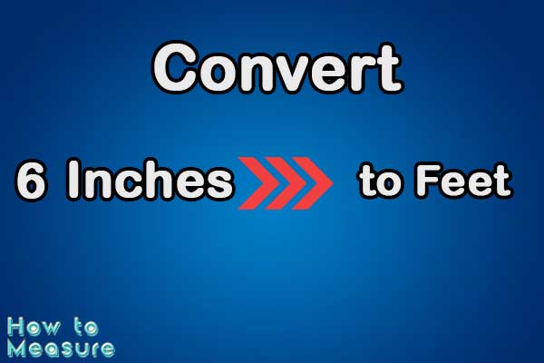 Convert 6 inches to feet
