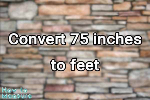 Convert 75 inches to feet