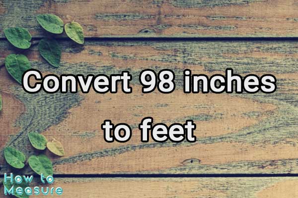 Convert 98 inches to feet