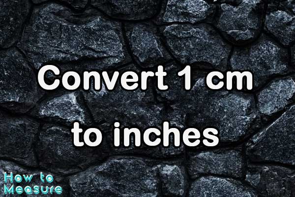 Convert 1 cm to inches