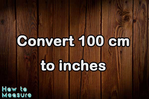 Convert 100 cm to inches