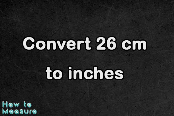 Convert 26 cm to inches
