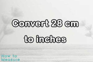 Convert 28 cm to inches