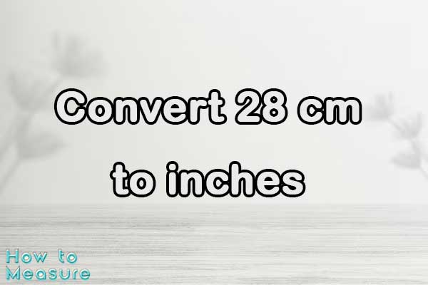 Convert 28 cm to inches