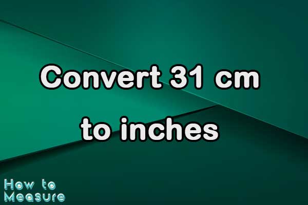 Convert 31 cm to inches
