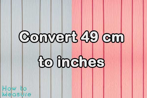 Convert 49 cm to inches
