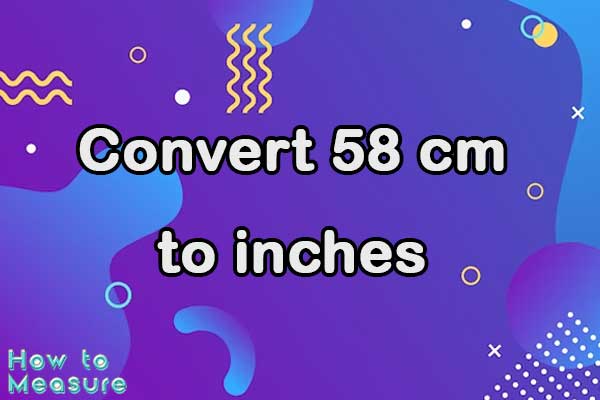 Convert 58 cm to inches