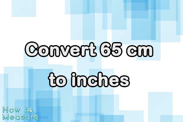 Convert 65 cm to inches