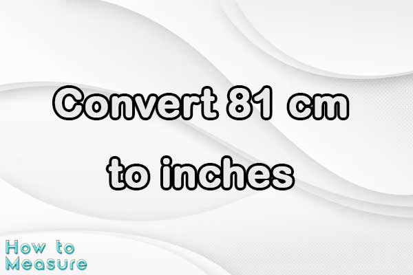 Convert 81 cm to inches