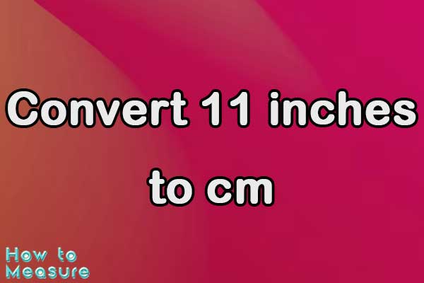 Convert 11 inches to cm