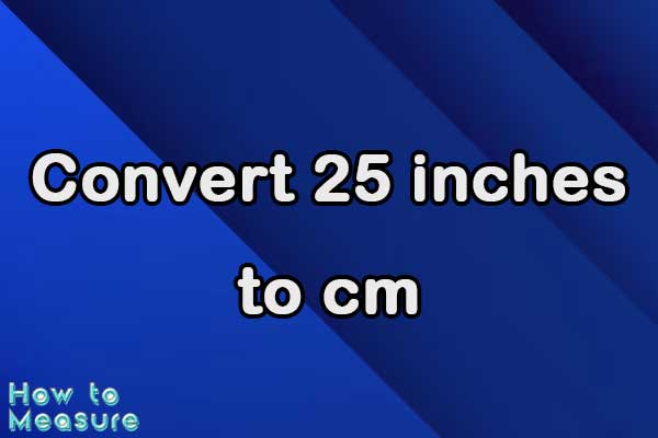 convert 25 inches into centimeters