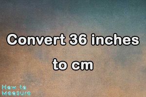 Convert 36 inches to cm