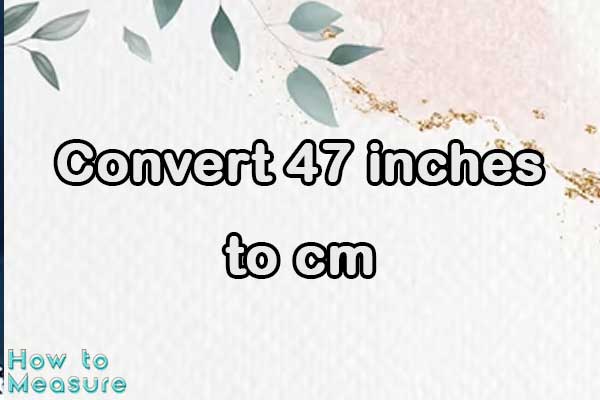 Convert 47 inches to cm