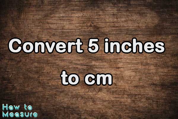 Convert 5 inches to cm