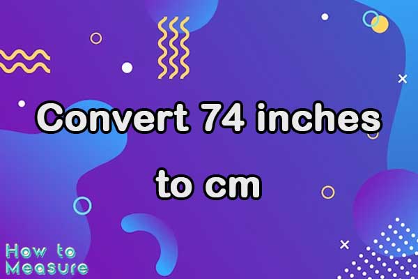Convert 74 inches to cm