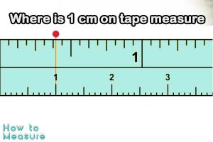 Where is 1 cm on tape measure