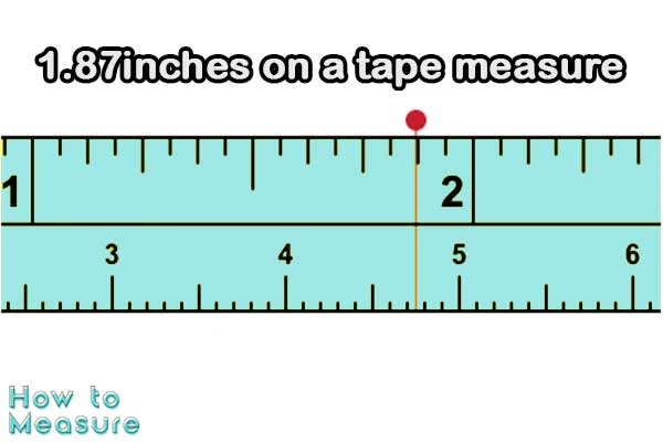 1.87 inches on a tape measure