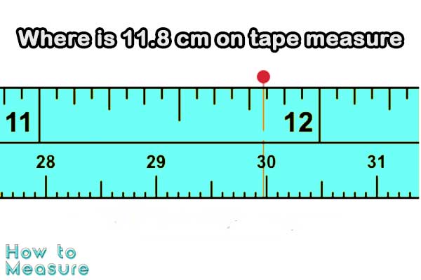 What is 12.8 Inches on11.8 Inches on a tape measure?